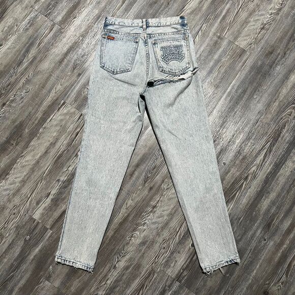 Jordache Basics 90s Acid Wash Jeans 11/12 (27x28.5) Made in Hong Kong - Picture 2 of 10